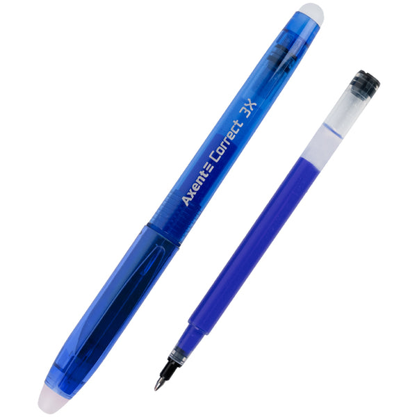 Gelstift "Schreib-Lösch" Axent Correct 3X AG1122-02-A, 0,7 mm, blau