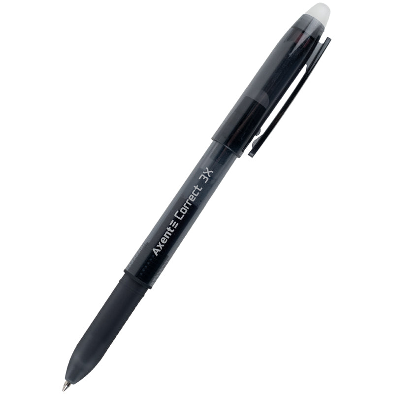 Gelstift "Schreib-Lösch" Axent Correct 3X AG1122-01-A, 0,7 mm, schwarz