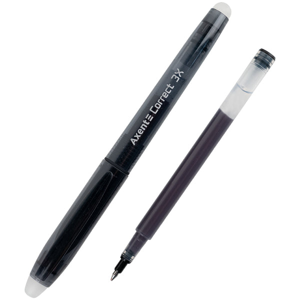 Gelstift "Schreib-Lösch" Axent Correct 3X AG1122-01-A, 0,7 mm, schwarz