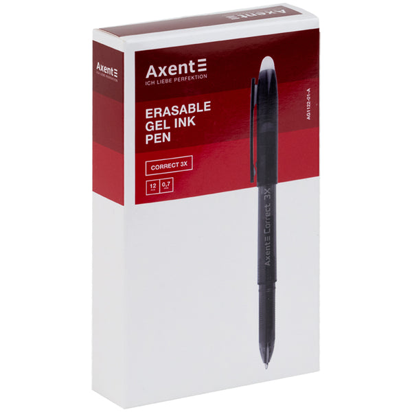 Gelstift "Schreib-Lösch" Axent Correct 3X AG1122-01-A, 0,7 mm, schwarz