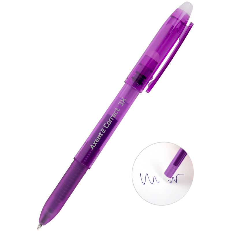 Gelstift "Schreib-Lösch" Axent Correct 3X AG1122-11-A, 0,7 mm, lila