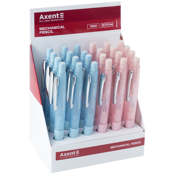 Druckbleistift Axent Twist AMP9028-A mit Radiergummi, HB, 0,5 mm