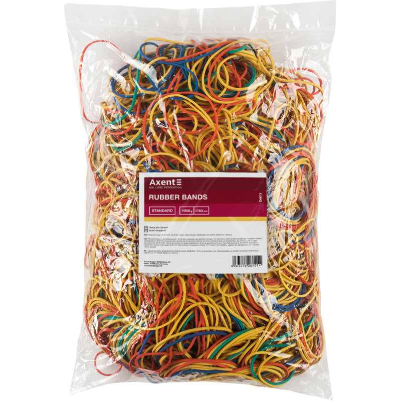 Gummibänder für Geld Axent Standard D4613, 1000 g, farbig