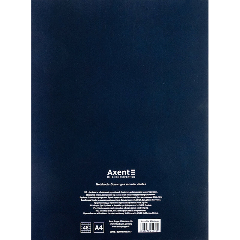 Notebook for notes Axent 4780-6-A, A4, 48 sheets, squared, blue