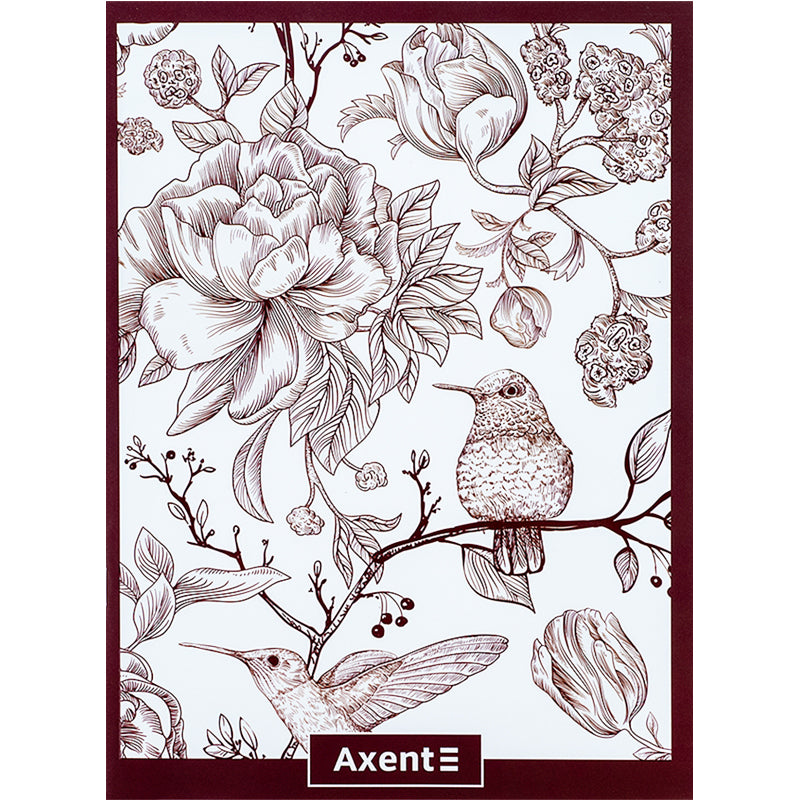 Notebook for notes Axent 4780-8-A, A4, 48 sheets, squared, burgundy