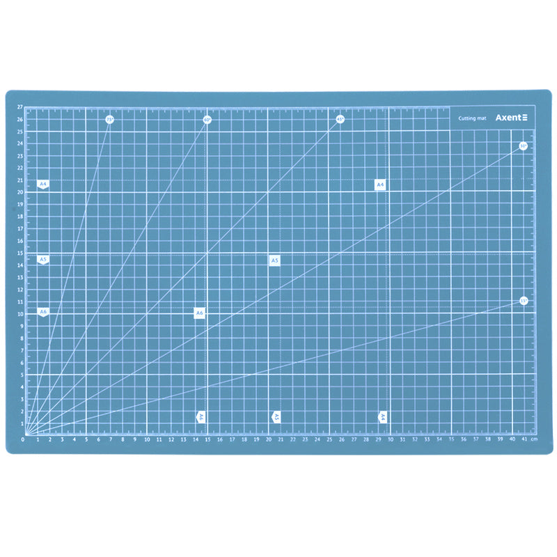 Selbstheilende Matte zum Schneiden blau Axent 7902-07-A, A3, dreilagig