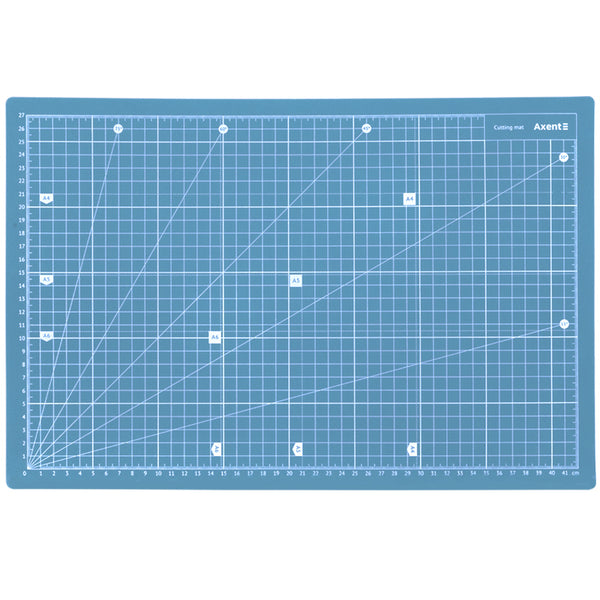 Selbstheilende Matte zum Schneiden blau Axent 7902-07-A, A3, dreilagig