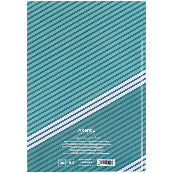 Notizbuch Axent Lines 8422-582-A, A4, 96 Blatt, Zelle, grün