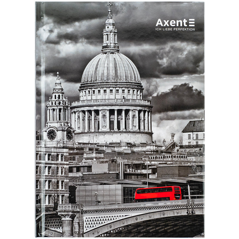 Notebook Axent R&B Bus 8457-8-A, A5, 96 sheets,  squared, hard cover