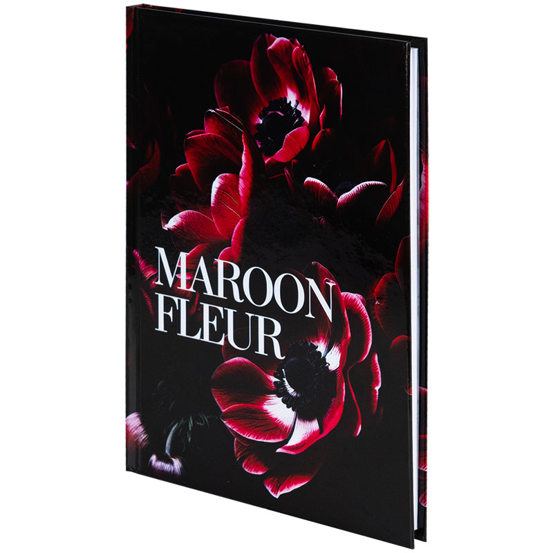 Notebook Axent Maroon fleur 8459-1-A, A5, 96 sheets,  squared, hard cover