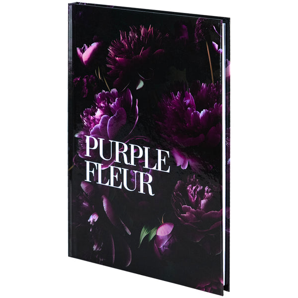 Notizbuch Axent Purple fleur 8459-2-A, A5, 96 Blätter, Zelle, Hardcover