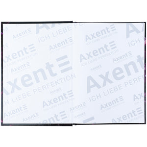 Notizbuch Axent Purple fleur 8459-2-A, A5, 96 Blätter, Zelle, Hardcover