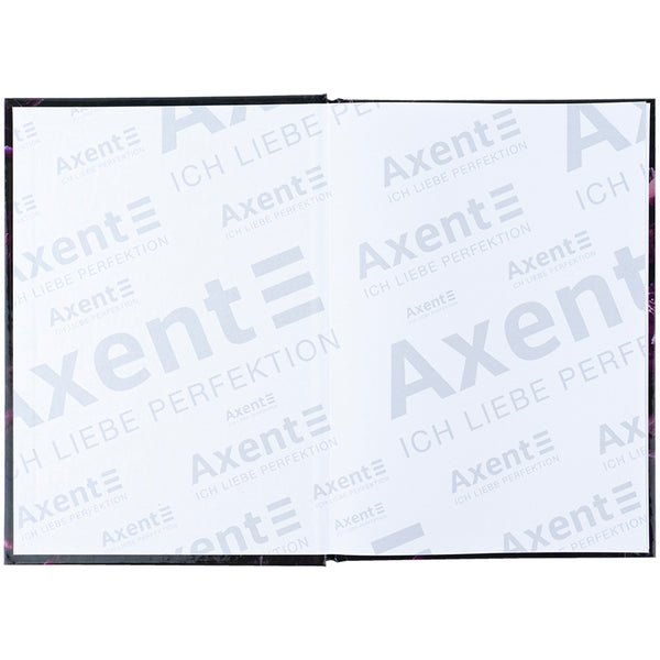 Notizbuch Axent Purple fleur 8459-2-A, A5, 96 Blätter, Zelle, Hardcover