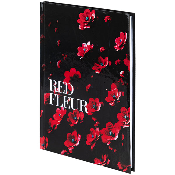 Notizbuch Axent Red fleur 8459-3-A, A5, 96 Blätter, Zelle, Hardcover