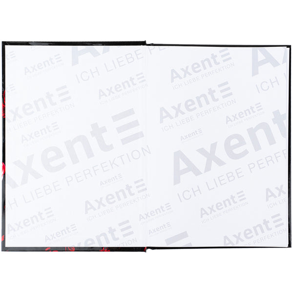 Notizbuch Axent Red fleur 8459-3-A, A5, 96 Blätter, Zelle, Hardcover
