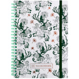 Spiral notebook Axent Olga Selyshcheva, Green birds 8471-3-A-OS, A5, 80 sheets, squared, cardboard cover