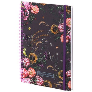 Spiral notebook Axent Olga Selyshcheva, Purple field 8471-6-A-OS, A5, 80 sheets, squared, cardboard cover