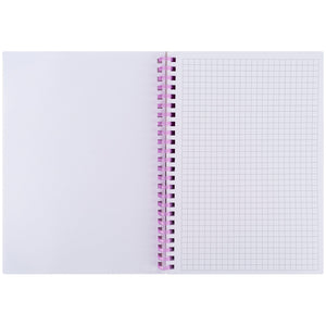 Spiral notebook Axent Olga Selyshcheva, Purple field 8471-6-A-OS, A5, 80 sheets, squared, cardboard cover