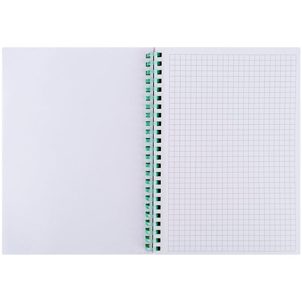 Spiral notebook Axent Olga Selyshcheva, Aqua field 8471-8-A-OS, A5, 80 sheets, squared, cardboard cover