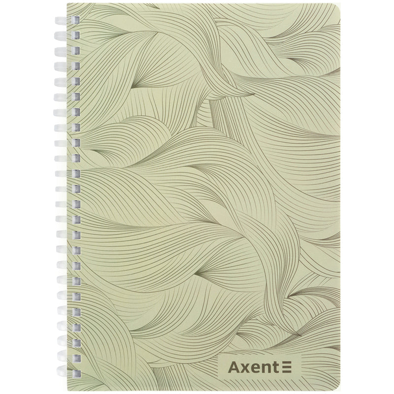 Spiral notebook Axent 8471-1-A, A5, 80 sheets, squared, plastic cover, green