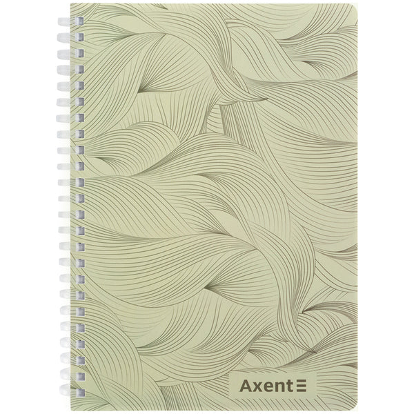 Spiralnotizbuch Axent 8471-1-A, A5, 80 Blatt, Zelle, Kunststoffabdeckung, grün