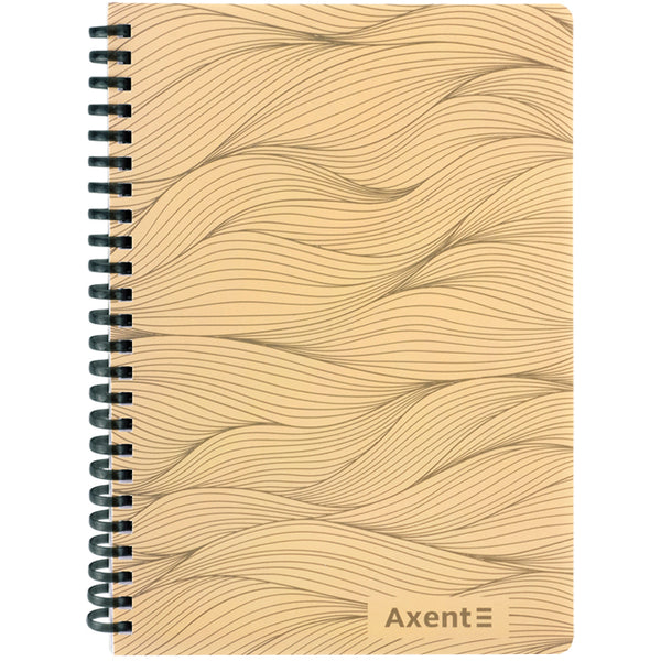 Spiralnotizbuch Axent 8471-1-A, A5, 80 Blatt, Zelle, Kunststoffabdeckung, Sand