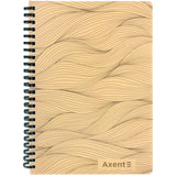 Spiralnotizbuch Axent 8471-1-A, A5, 80 Blatt, Zelle, Kunststoffabdeckung, Sand