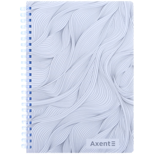 Spiralnotizbuch Axent 8471-1-A, A5, 80 Blatt, Zelle, Kunststoffabdeckung, blau