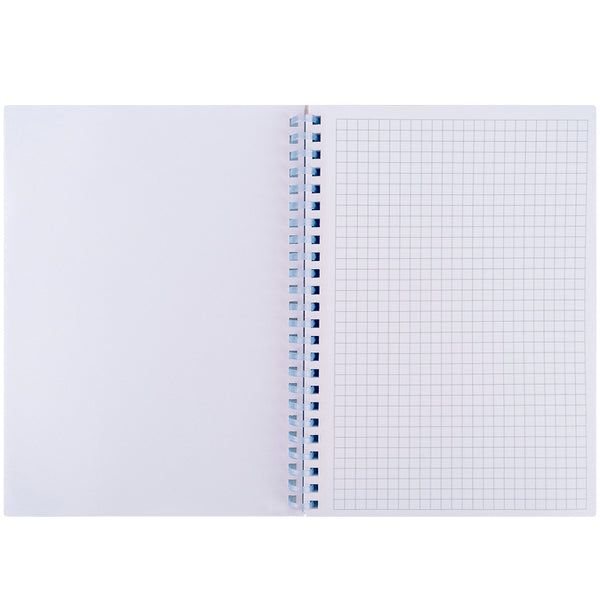 Spiralnotizbuch Axent 8471-1-A, A5, 80 Blatt, Zelle, Kunststoffabdeckung, blau