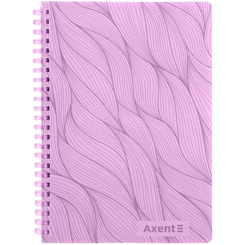 Spiral notebook Axent 8471-1-A, A5, 80 sheets, squared, plastic cover, lilac