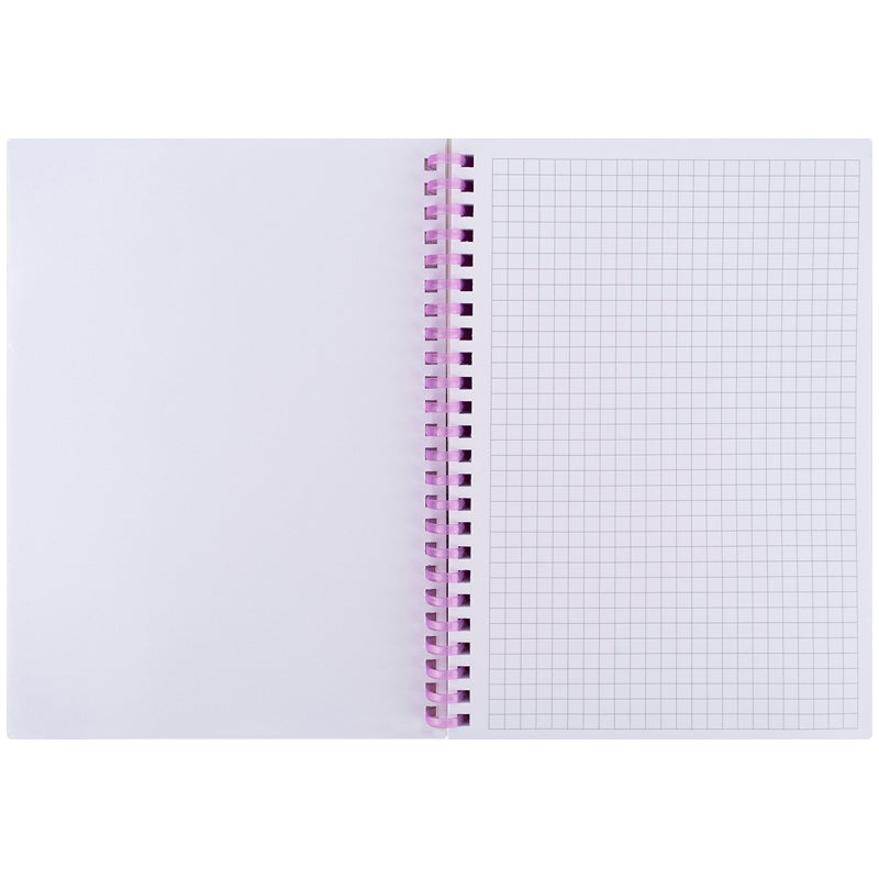 Spiral notebook Axent 8471-1-A, A5, 80 sheets, squared, plastic cover, lilac
