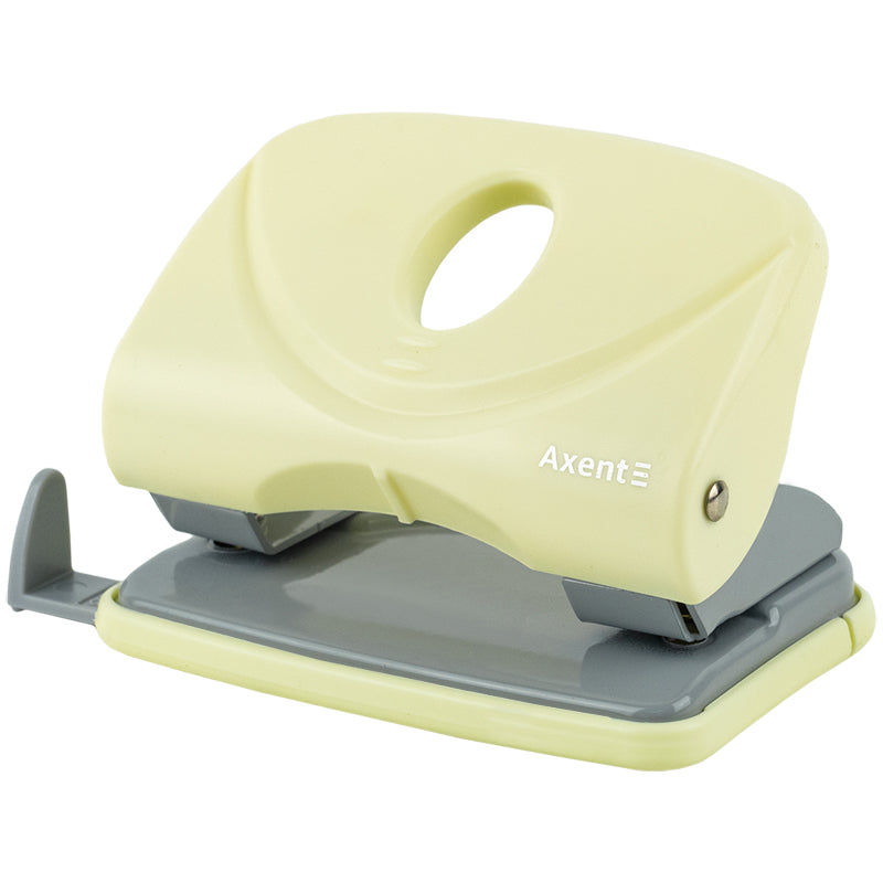 Papierlocher Axent Welle-2 3820-08-A, Kunststoff, 20 Blatt, Pastelini, gelb