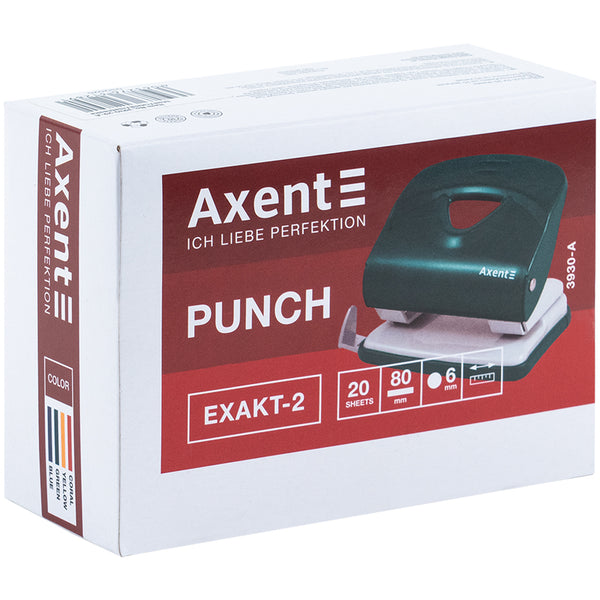 Papierlocher Axent Exakt-2 3930-29-A, Metall, 30 Blatt, Erdfarben, blau