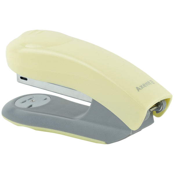 Stapler  № 24/6 Axent Welle-2 4820-08-A, plastic, 20 sheets, Pastelini, yellow