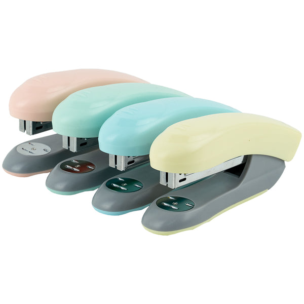 Stapler  № 24/6 Axent Welle-2 4820-08-A, plastic, 20 sheets, Pastelini, yellow