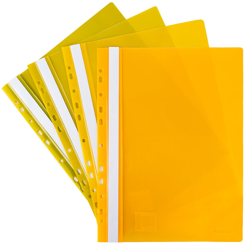 Schnellhefter mit Perforation Axent 1318-26/1-A, A4, gelbes Sortiment