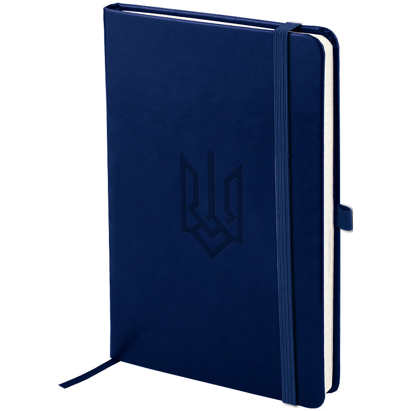 Notebook Axent Partner Lux Emblem 8202-02-5-A, 125x195 mm, 96 sheets,  squared, blue