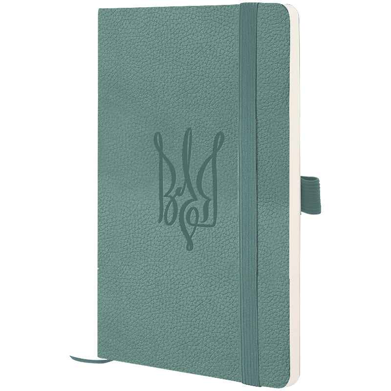 Notebook Axent Partner Soft Skin Volya 8616-48-5-A, 125x195 mm, 96 sheets,  squared, grey-azure