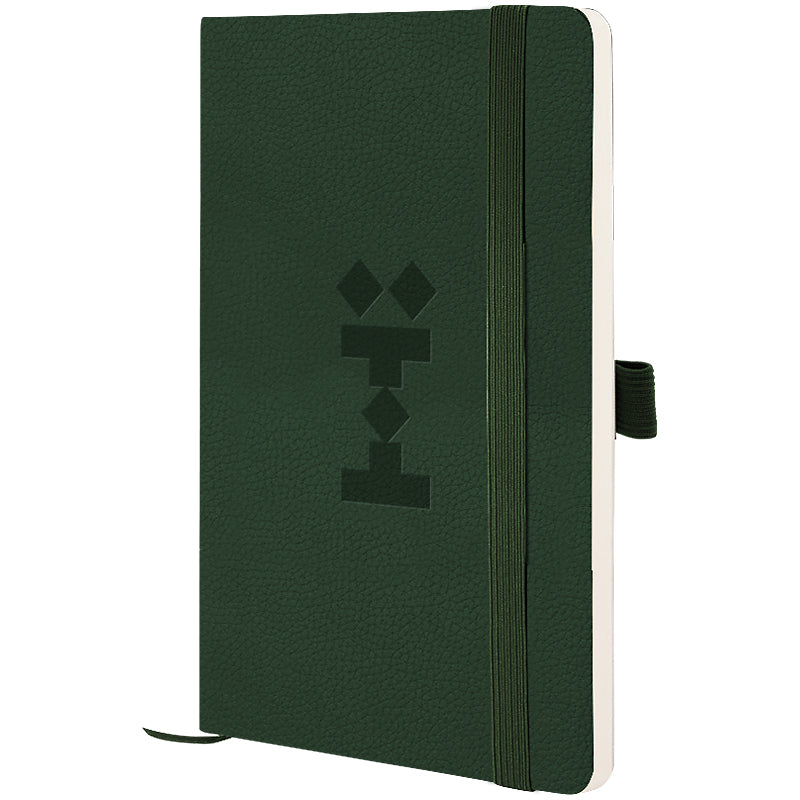 Notebook Axent Partner Soft Skin Y 8616-23-4-A, 125x195 mm, 96 sheets,  squared, green