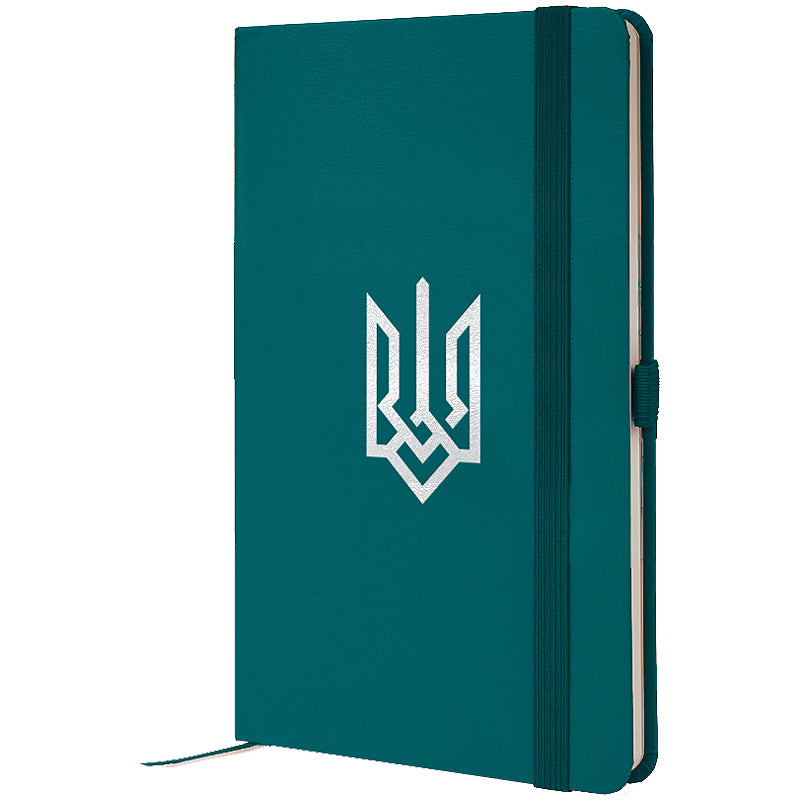 Notebook Axent Partner Coat of arms 8201-31-4-A, 125x195 mm, 96 sheets,  squared, malachite