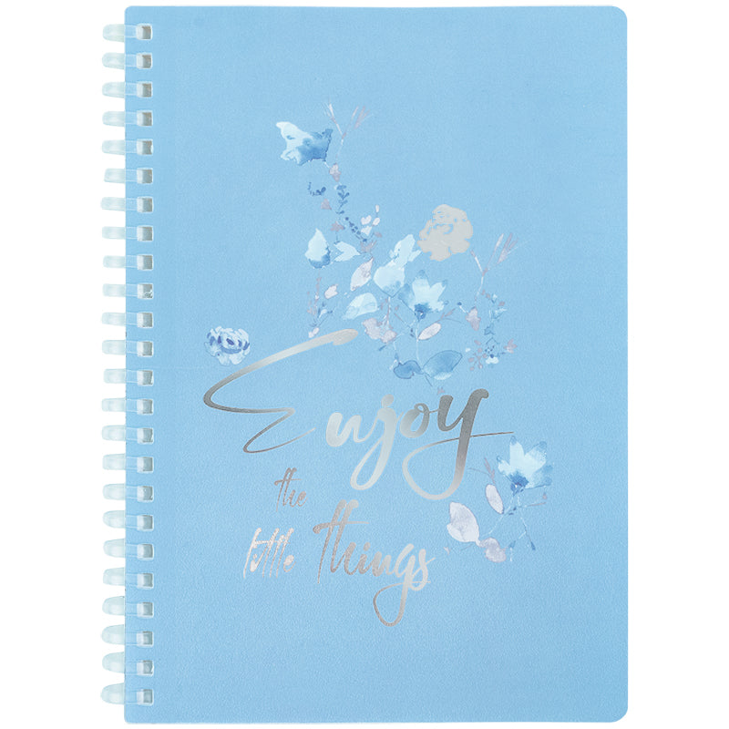 Spiral notebook Axent Flower Symphony 2 8033-6-A, A5, 80 sheets, squared, plastic cover