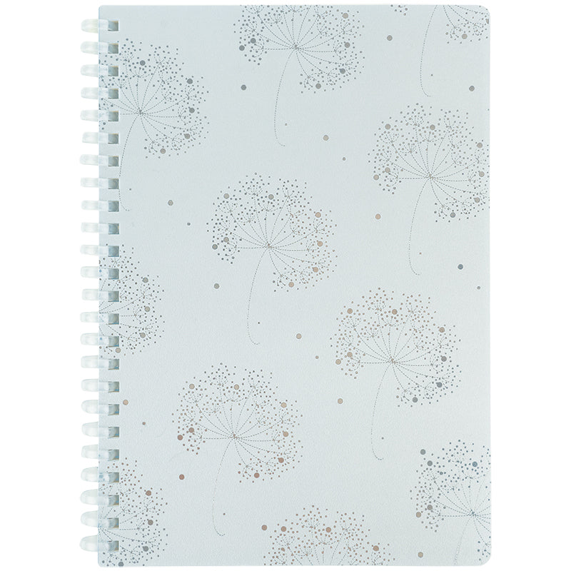 Spiral notebook Axent Flower Symphony 4 8033-8-A, A5, 80 sheets, squared, plastic cover