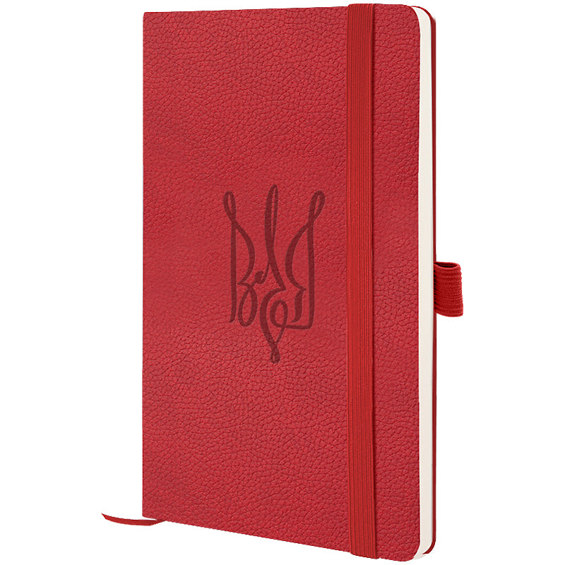 Notebook Axent Partner Soft Skin Volya 8616-06-6-A, 125x195 mm, 96 sheets,  squared, red