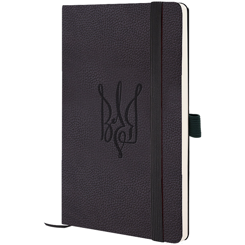 Notebook Axent Partner Soft Skin Volya 8616-01-2-A, 125x195 mm, 96 sheets,  squared, black