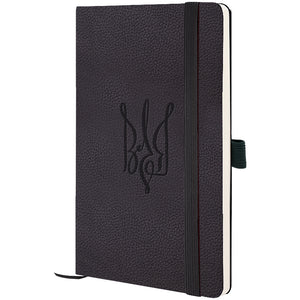 Notebook Axent Partner Soft Skin Volya 8616-01-2-A, 125x195 mm, 96 sheets,  squared, black