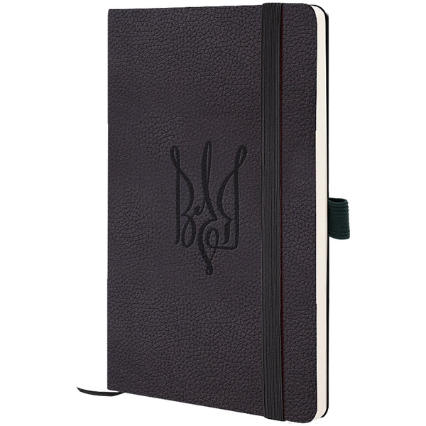 Notebook Axent Partner Soft Skin Volya 8616-01-2-A, 125x195 mm, 96 sheets,  squared, black