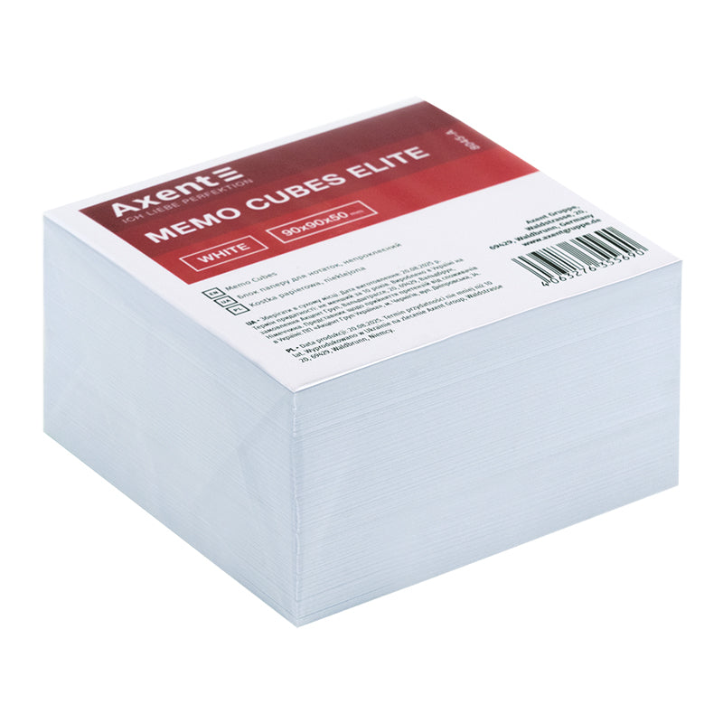 Note papers Axent Elite “White” 8045-A 90x90x50 mm, unglued