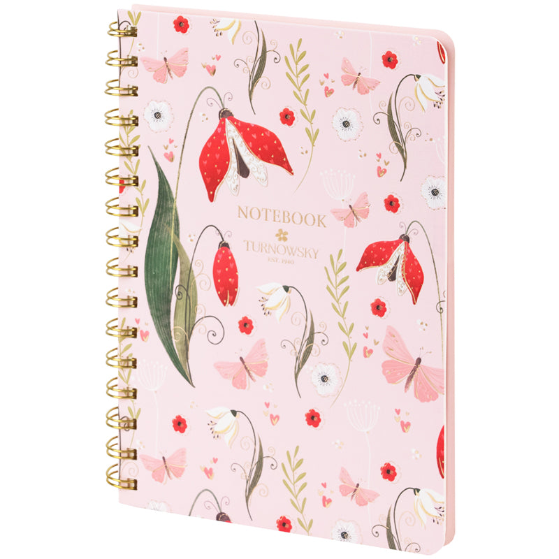 Spiral notebook Axent Turnowsky Secret Garden 8473-1-A-TR, А5, 80 squared, squared, hard cover