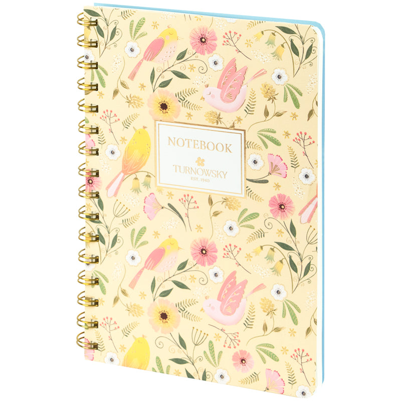 Spiral notebook Axent Turnowsky Secret Garden 8473-2-A-TR, А5, 80 squared, squared, hard cover